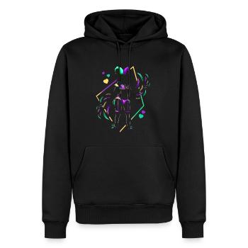 Women Jester Costume For Mardi Grad - Men’s Premium Organic Hoodie - black - Front - Nico (187cm)