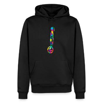 Unicycle Polygone monocycliste - Sweat à capuche Premium bio Homme - noir - Devant - Nico (187cm)