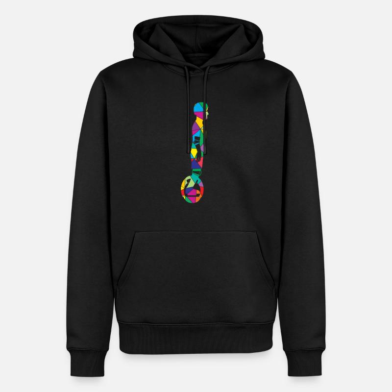 Einrad Polygon Einradfahrer - Männer Premium Bio Hoodie - Schwarz