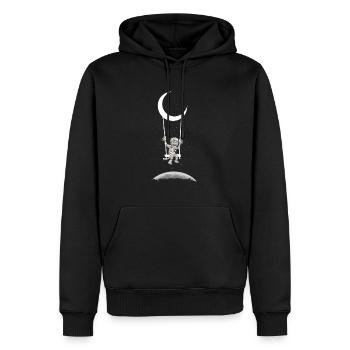 Mumie auf Mond Schaukel Halloween Kostüm - Männer Premium Bio Hoodie - Schwarz - Vorne - Nico (187cm)
