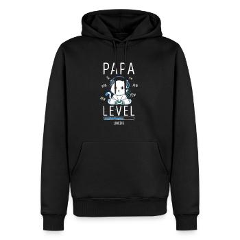 Level PAPA Loading Pregnancy Gaming Cat - Men’s Premium Organic Hoodie - black - Front - Nico (187cm)