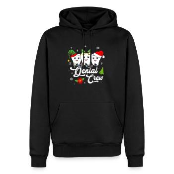 Dental Crew Dentist Teeth - Men’s Premium Organic Hoodie - black - Front - Nico (187cm)