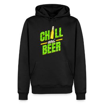 Chill And Beer On St Patricks Day - Männer Premium Bio Hoodie - Schwarz - Vorne - Nico (187cm)
