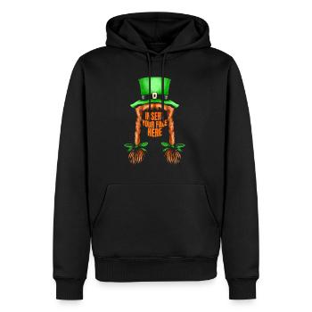 Green Hat, Red Braids, Insert Your Face Here St - Männer Premium Bio Hoodie - Schwarz - Vorne - Nico (187cm)