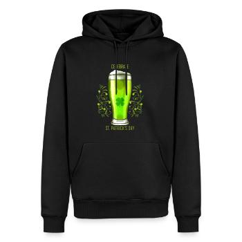 Glass Of Green Beer To Celebrate St Patricks Day - Männer Premium Bio Hoodie - Schwarz - Vorne - Nico (187cm)