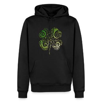 Four Leaf Clover Ornaments Logo For St Patricks - Männer Premium Bio Hoodie - Schwarz - Vorne - Nico (187cm)