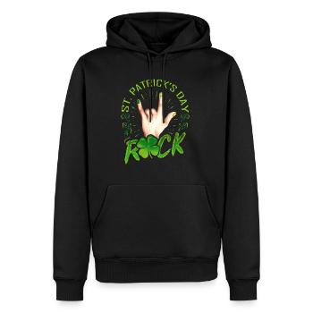 Sign Of The Horns Hand Logo Rock Music St - Männer Premium Bio Hoodie - Schwarz - Vorne - Nico (187cm)