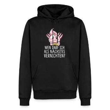 Wen Darf Ich Als Nächstes Vernichten Gaming - Männer Premium Bio Hoodie - Schwarz - Vorne - Nico (187cm)