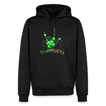 Shamrock Clover Sham Rocks Sign Of Horns St - Männer Premium Bio Hoodie - Schwarz - Vorne - Nico (187cm)