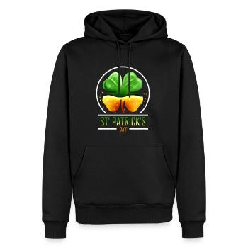 Four Leaf Clover For St Patricks Day - Männer Premium Bio Hoodie - Schwarz - Vorne - Nico (187cm)