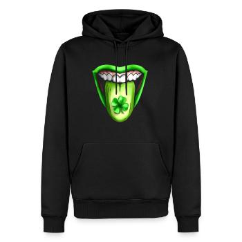 Trèfle lors de la fête de la Saint-Patrick - Sweat à capuche Premium bio Homme - noir - Devant - Nico (187cm)