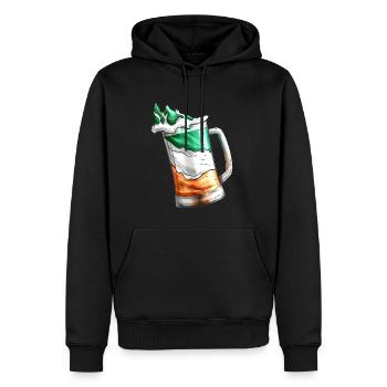 Irish Flag Coloured Glass Of Beer On St Patricks - Männer Premium Bio Hoodie - Schwarz - Vorne - Nico (187cm)