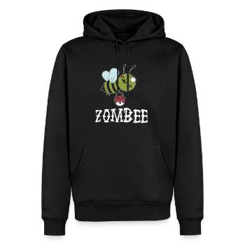 Zombee Funny Zombie Halloween Spooky Bee - Männer Premium Bio Hoodie - Schwarz - Vorne - Nico (187cm)