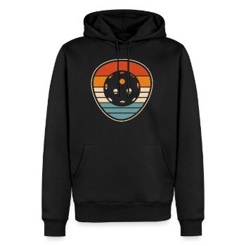 Vintage Pickleball Sports Paddle Lover Sunset - Sweat à capuche Premium bio Homme - noir - Devant - Nico (187cm)