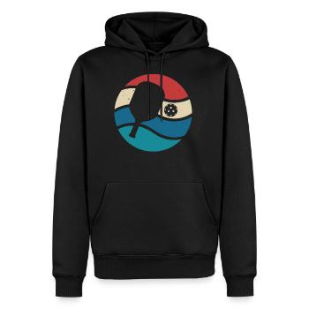Vintage Pickleball Sports Paddle Lover Sunset - Sweat à capuche Premium bio Homme - noir - Devant - Nico (187cm)