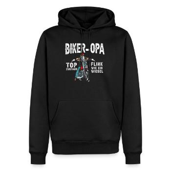 Motorrad Opa Motorradfahrer Biker Opa Top Zustand - Männer Premium Bio Hoodie - Schwarz - Vorne - Nico (187cm)