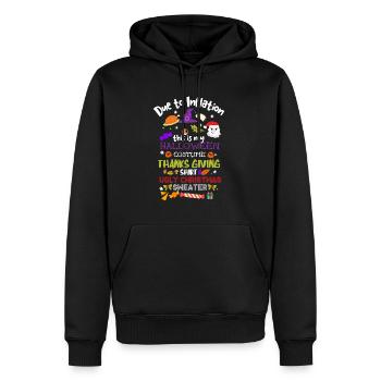 Due To Inflation Halloween Thanksgiving Christmas - Männer Premium Bio Hoodie - Schwarz - Vorne - Nico (187cm)