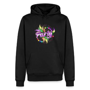 Party, Beads And Feathers For Mardi Gras - Männer Premium Bio Hoodie - Schwarz - Vorne - Nico (187cm)