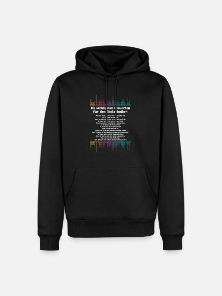 Antworten Der Tontechniker Tontechnik - Männer Premium Bio Hoodie - Schwarz
