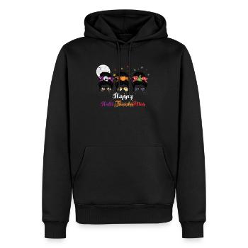 Happy HalloThanksMas Three Holiday - Männer Premium Bio Hoodie - Schwarz - Vorne - Nico (187cm)