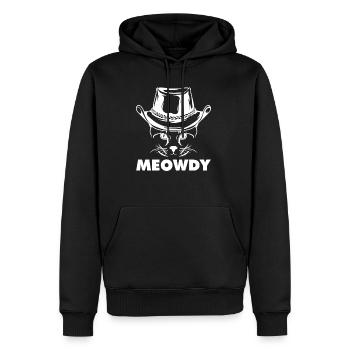 Katze Meowdy Western Katzenbesitzer Geschenk Katze - Männer Premium Bio Hoodie - Schwarz - Vorne - Nico (187cm)