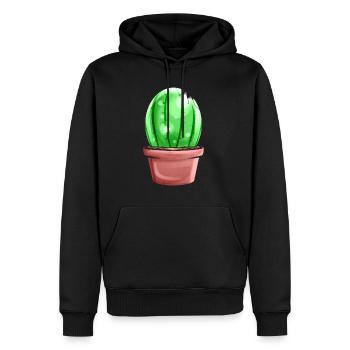 Oeuf peint ressemblant à une décoration de cactus pour - Sweat à capuche Premium bio Homme - noir - Devant - Nico (187cm)
