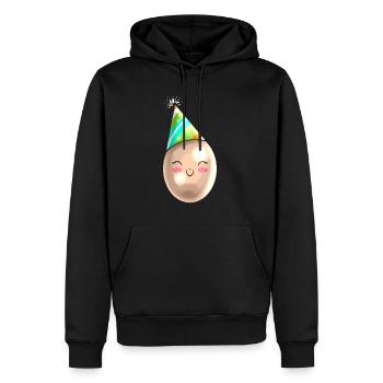Funny Painted Egg With Party Hat Cone For Easter - Männer Premium Bio Hoodie - Schwarz - Vorne - Nico (187cm)