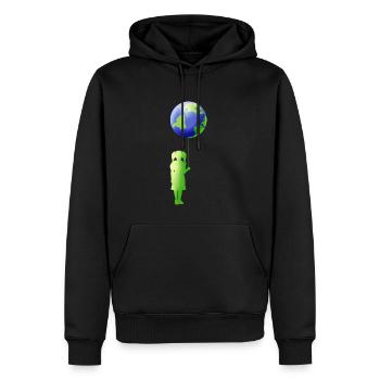 Green Girl Silhouette avec Earth Ballon For Earth - Sweat à capuche Premium bio Homme - noir - Devant - Nico (187cm)