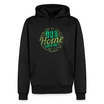 Logo Our Home In Asian Style For Earth Day - Männer Premium Bio Hoodie - Schwarz - Vorne - Nico (187cm)
