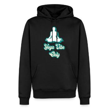 Meditation, Zen Yoga and Pilates - Men’s Premium Organic Hoodie - black - Front - Nico (187cm)