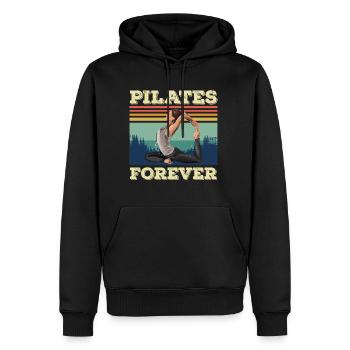 Meditation, Zen Yoga und Pilates - Männer Premium Bio Hoodie - Schwarz - Vorne - Nico (187cm)