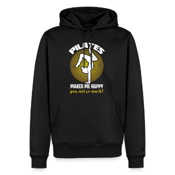 Méditation, Zen Yoga et Pilates - Sweat à capuche Premium bio Homme - noir - Devant - Nico (187cm)