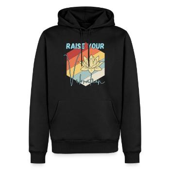 Meditation, Zen Yoga and Pilates - Men’s Premium Organic Hoodie - black - Front - Nico (187cm)