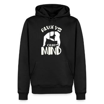 Meditation, Zen Yoga and Pilates - Men’s Premium Organic Hoodie - black - Front - Nico (187cm)