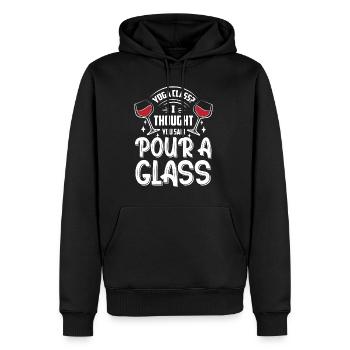 Méditation, Zen Yoga et Pilates - Sweat à capuche Premium bio Homme - noir - Devant - Nico (187cm)