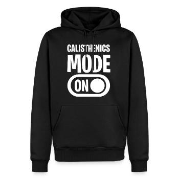 Meditation, Zen Yoga and Pilates - Men’s Premium Organic Hoodie - black - Front - Nico (187cm)