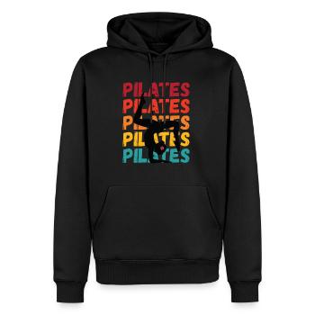 Meditation, Zen Yoga and Pilates - Men’s Premium Organic Hoodie - black - Front - Nico (187cm)