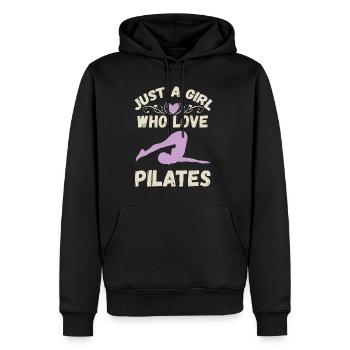 Meditation, Zen Yoga and Pilates - Men’s Premium Organic Hoodie - black - Front - Nico (187cm)