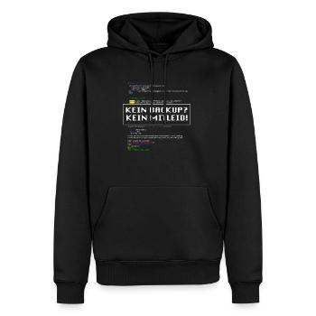 Kein Backup Kein Mitleid IT-Berater Admin - Männer Premium Bio Hoodie - Schwarz - Vorne - Nico (187cm)