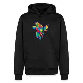 Biene Polygon Lustiges Imker - Männer Premium Bio Hoodie - Schwarz - Vorne - Nico (187cm)