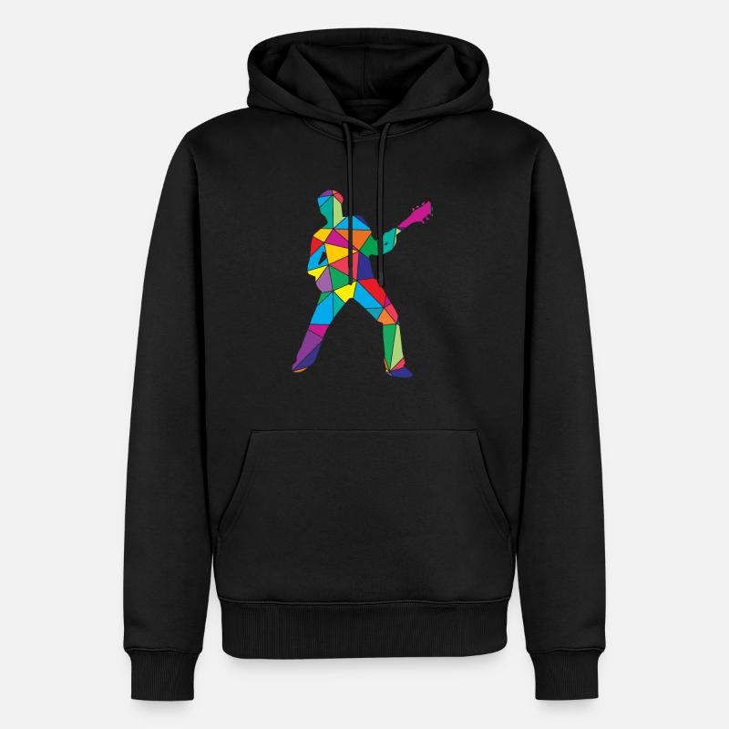 Guitare Polygon Guitaristes - Sweat à capuche Premium bio Homme - noir