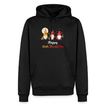 Happy HalloThanksMas Zwerge Halloween Christmas - Männer Premium Bio Hoodie - Schwarz - Vorne - Nico (187cm)