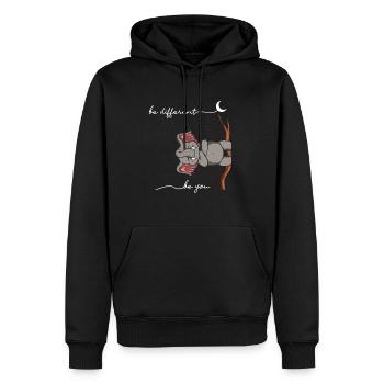 Soyez différent éléphant Soyez vous Autisme éléphant - Sweat à capuche Premium bio Homme - noir - Devant - Nico (187cm)