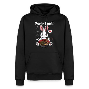 Yum Yum Japan Anime Ramen Nudel Kaninchen - Männer Premium Bio Hoodie - Schwarz - Vorne - Nico (187cm)