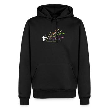 Archer Prism Rainbow Light Physics - Sweat à capuche Premium bio Homme - noir - Devant - Nico (187cm)