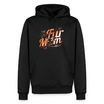 Fluffy Cat Fur Mom On Purrsday - Men’s Premium Organic Hoodie - black - Front - Nico (187cm)