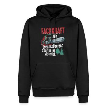 Fachkraft für Brennstäbe und spaltbares Material - Männer Premium Bio Hoodie - Schwarz - Vorne - Nico (187cm)