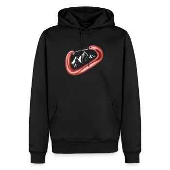 Escalade sécurisée Montagne Mousqueton Sport Camping - Sweat à capuche Premium bio Homme - noir - Devant - Nico (187cm)