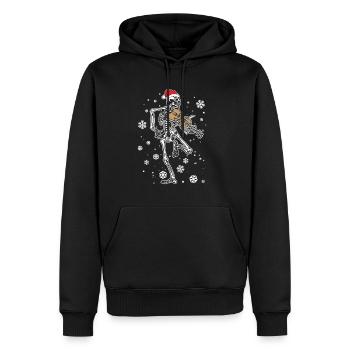Skeleton Violin - Männer Premium Bio Hoodie - Schwarz - Vorne - Nico (187cm)