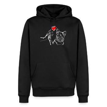 Hund Liebe Hunde High Five - Männer Premium Bio Hoodie - Schwarz - Vorne - Nico (187cm)
